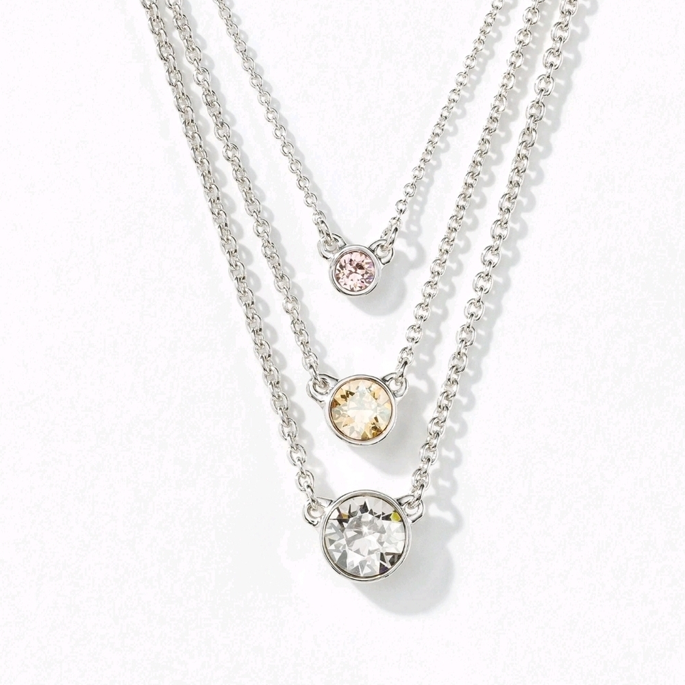 Touchstone Crystal Silver Necklace 'Sandy' Retired